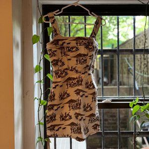 Reformation Davies Bustier Denim Mini Dress